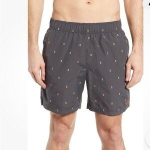 The North Face Pull On Trunks Men's Medium Campfire Print Asphalt Gray EUC